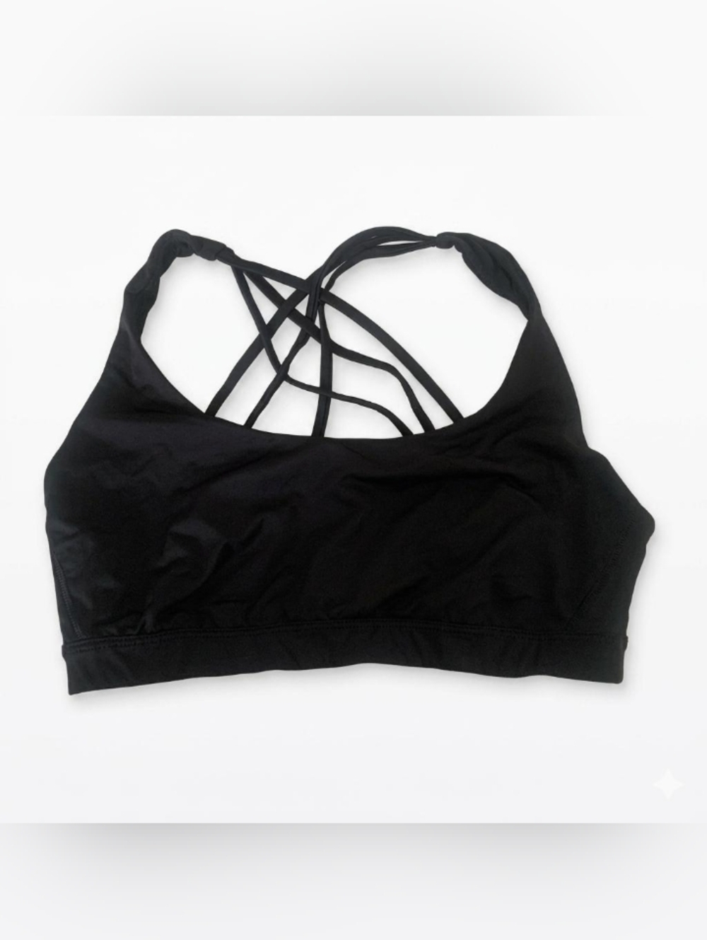 Victoria’s Secret Black Strappy Sports Bra Medium Support Activewear
